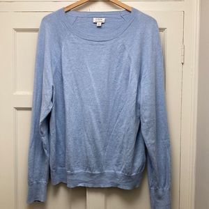 J. crew thin, light blue sweater made with cashmere